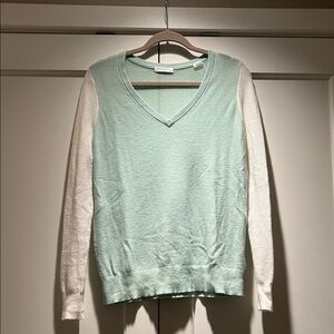 Equipment Mint Green V-Neck Sweater